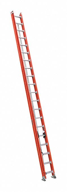 LOUISVILLE 40 Ft Overall Ht Fiberglass Extension Ladder 33J671