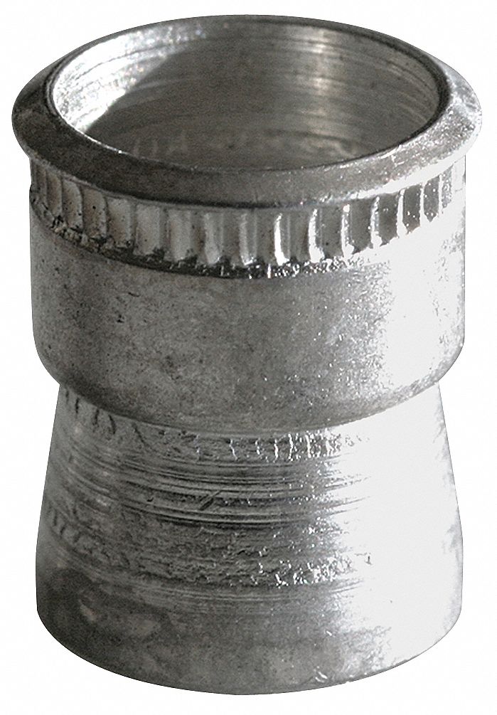 AVK Aluminum Knurled Rivet Nut 0.515 in L, 1/4"20 Dia./Thread Size, 10
