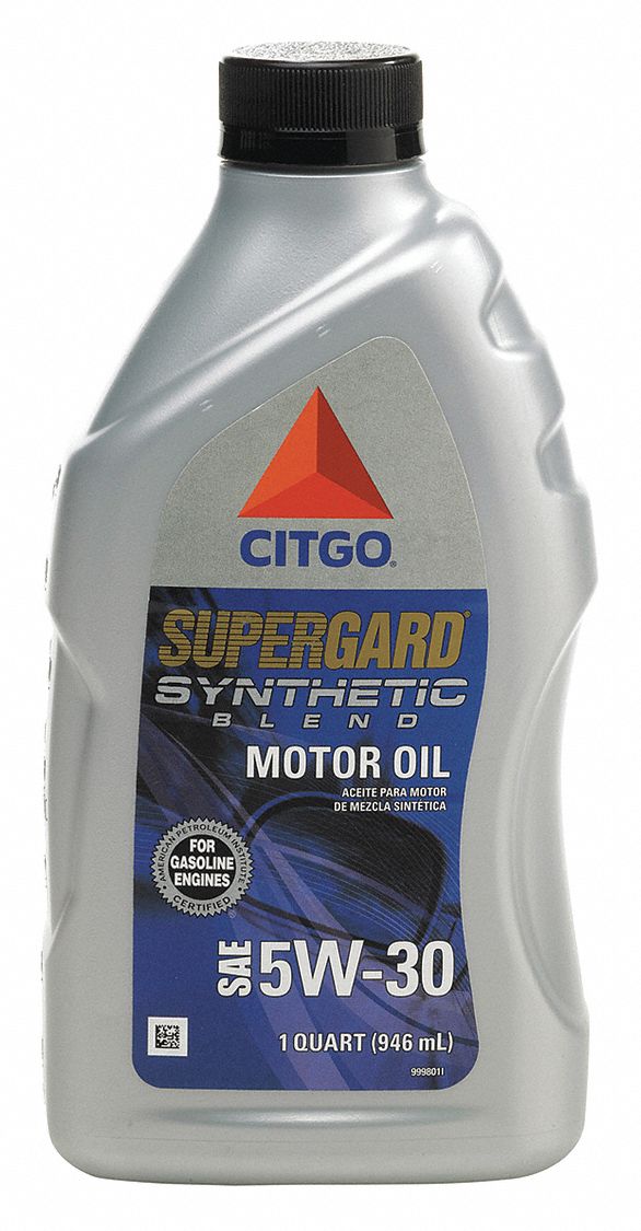 CITGO Synthetic Blend Engine Oil 1 Qt Bottle SAE Grade 5W 30 Amber 