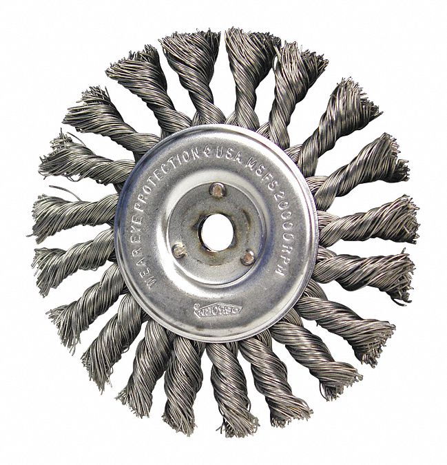 In Knotted Wire Wheel Brush Arbor Hole Mounting In Wire Dia