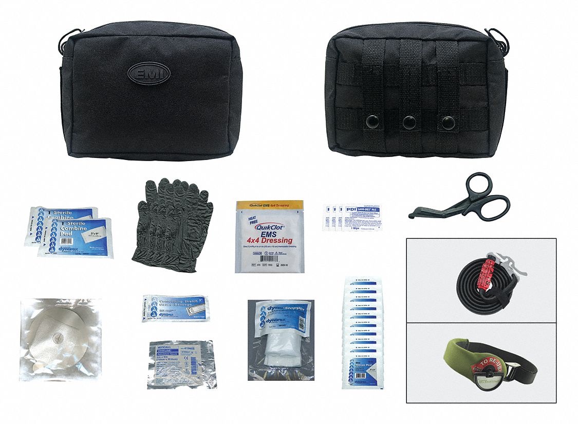 EMI Deluxe Gunshot Medical Kit, 1 People Served, Number of Components