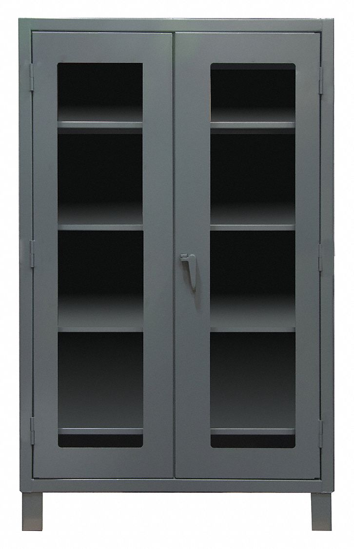 DURHAM MFG Heavy Duty Storage Gray, 78 in H X 48 in W X 24 in