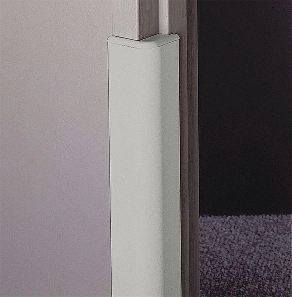 PAWLING CORP 48" Door Frame Protector, Wing Width 3", Silver Gray PVC 34AT15DFG304210