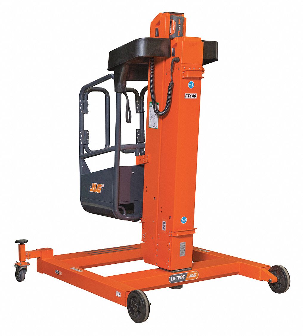 JLG Personnel Lift, Push-Around Drive, Battery Power Source, 20 Ft Max ...