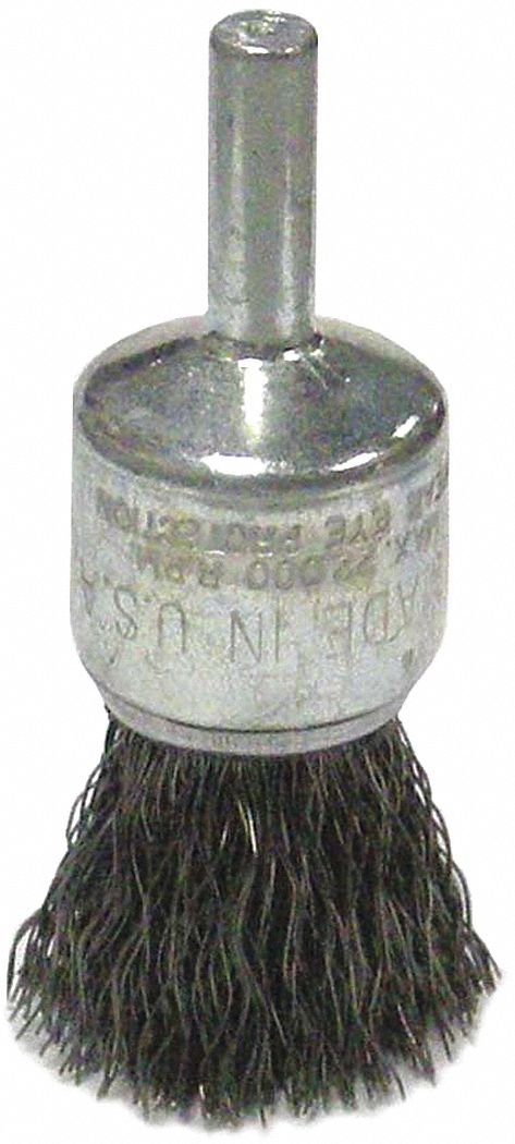 Crimped Wire End Brush,SS,3/4 in.