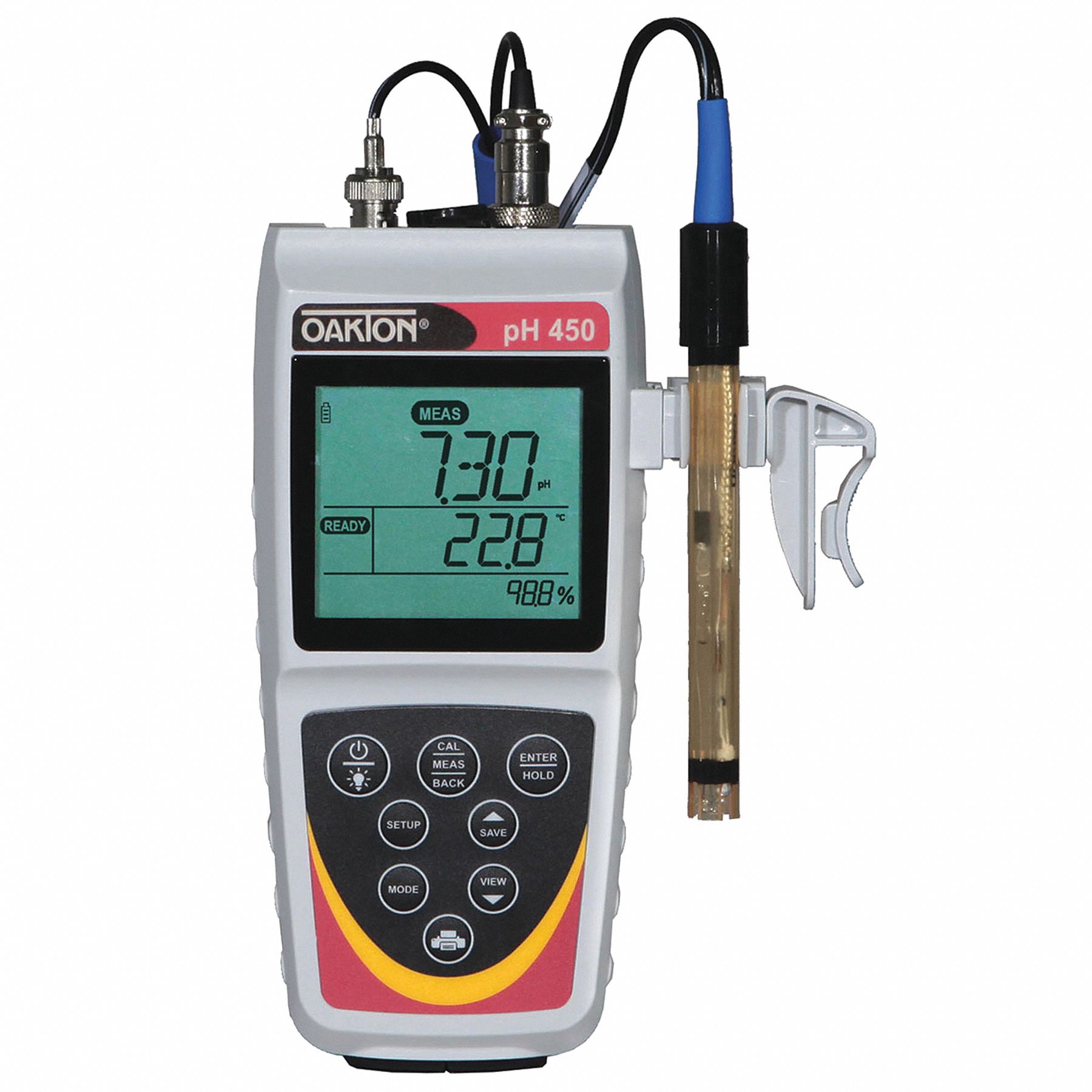 OAKTON pH Meter, -2.00 to 16.00 pH Range, -2000 to 2000mV ORP Range