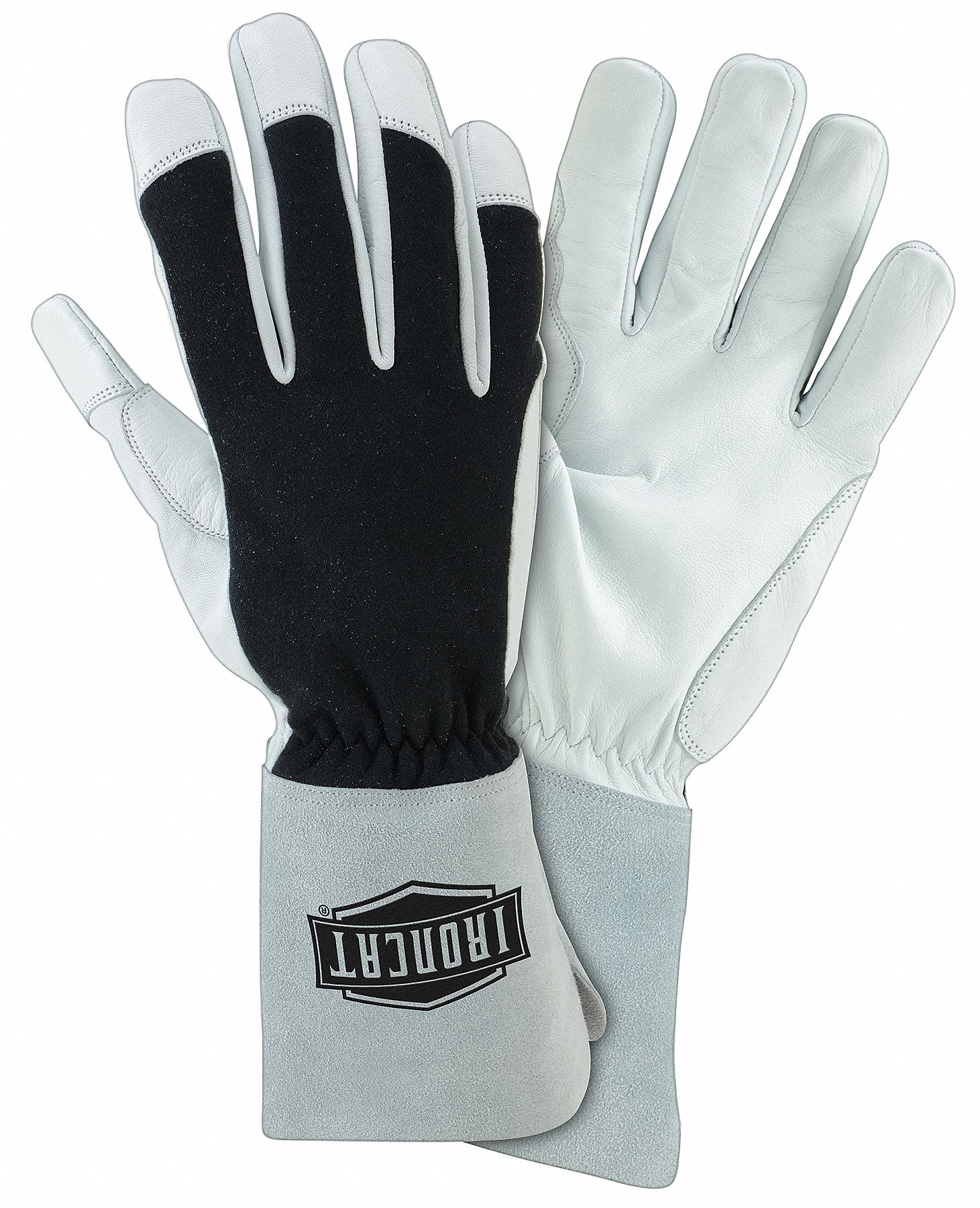 IRONCAT Goatskin Welding Gloves, M, Gauntlet Cuff, 12" Glove Length, 1