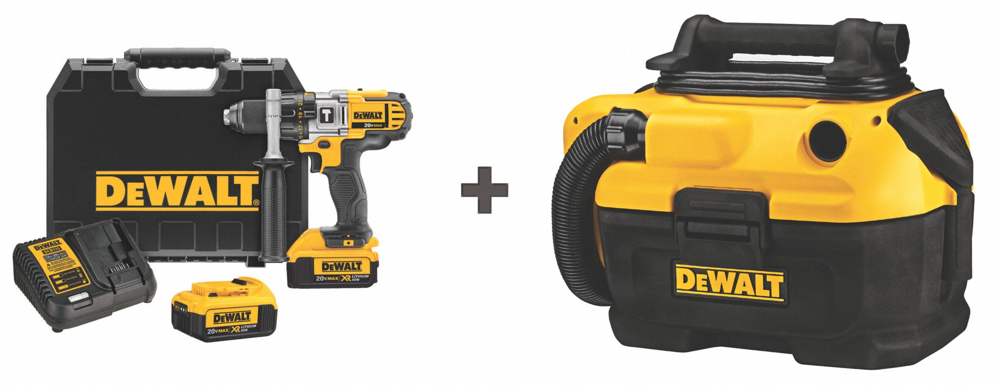 Dewalt V Dc Gen Purpose Cordless Hammer Drill Kit Wg