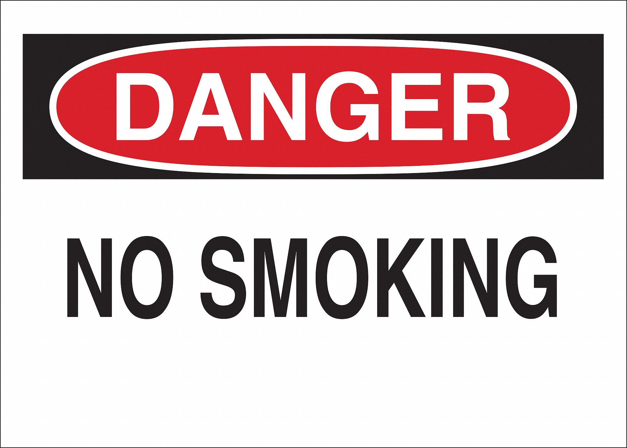 Plastic Mounting Holes Sign Mounting Danger No Smoking Sign 34GJ44