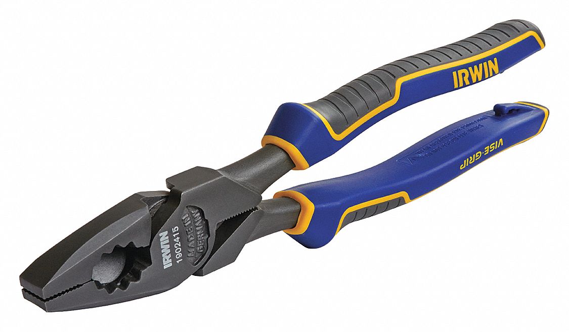 IRWIN VISEGRIP Linemans Pliers, Jaw Length 15/8", Jaw Width 15/16