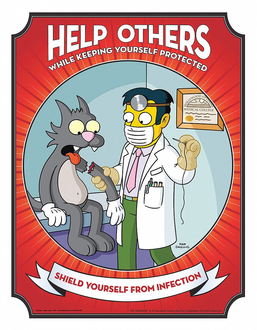 Safetyposter Com Simpsons Safety Poster Safety Banner Legend Help