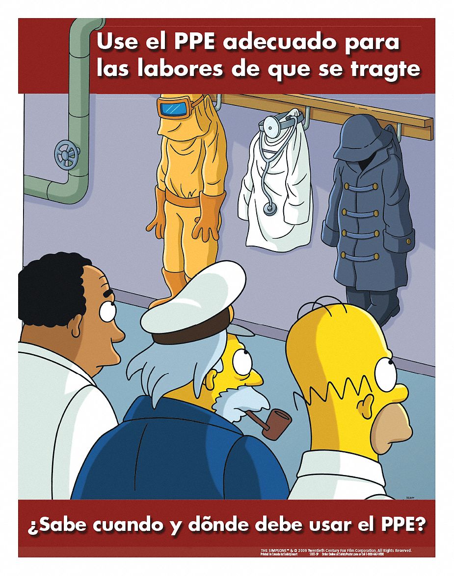 Safetyposter Simpsons Safety Poster Safety Banner Legend Use El The Best Porn Website