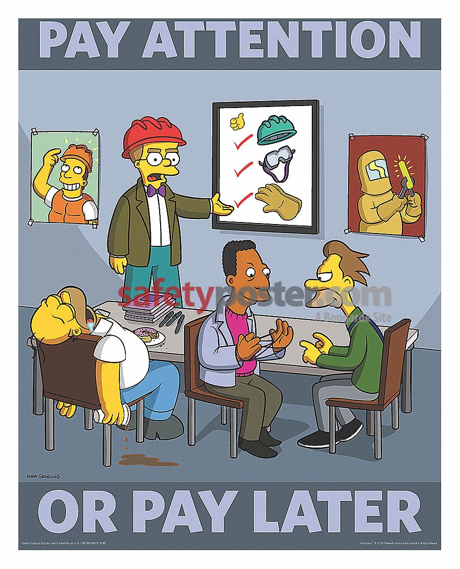 Safetyposter Simpsons Safety Poster Safety Banner Legend Pay The Best Porn Website