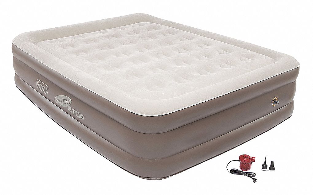 coleman queen air mattress double layer