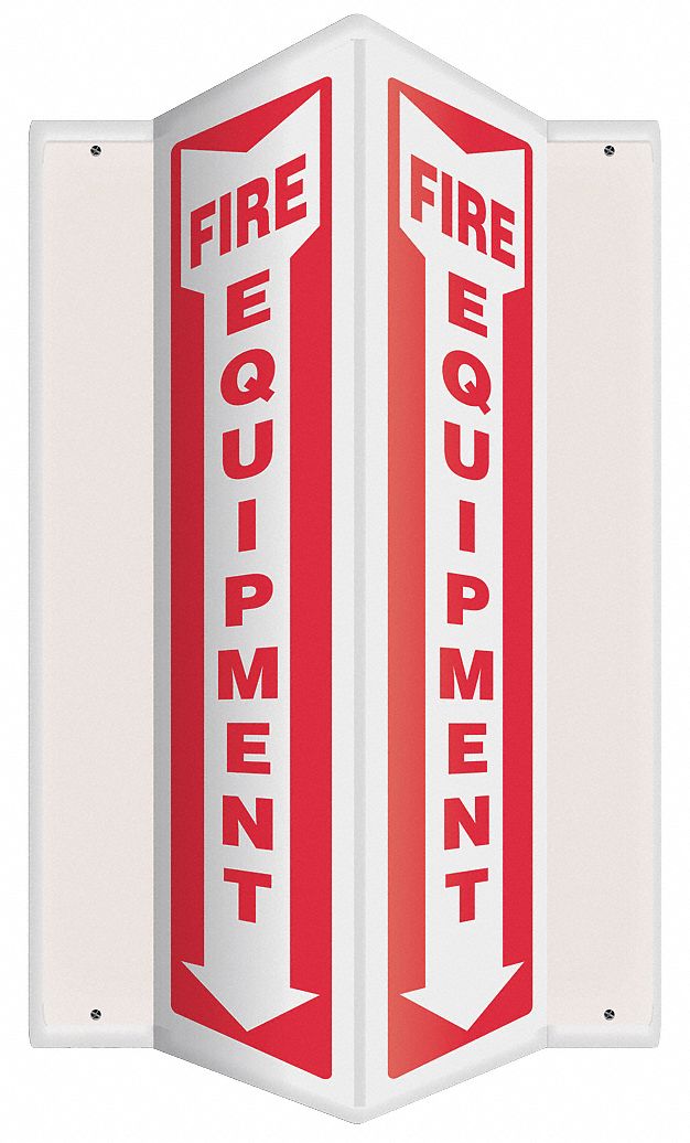 Sign,Fire Equipment,24x7-1/2 In.