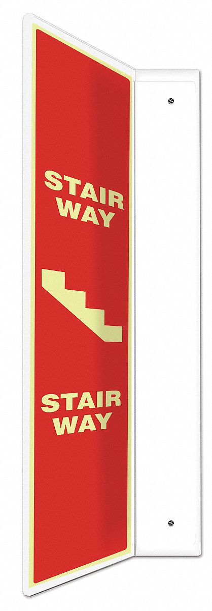 Sign,Stair Way,24x4 In.