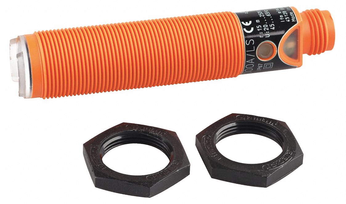 IFM 86mm Through Beam Receiver Cylindrical Photoelectric Sensor