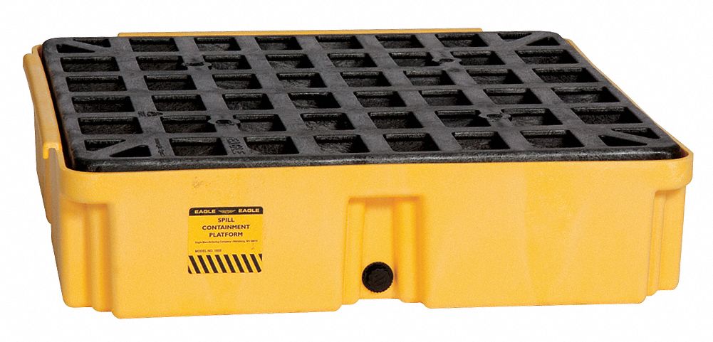 Eagle Spill Deck Polyethylene For Number Of 55 Gal Drums 1 Includes Removable Hdpe Grating 2611