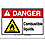 Danger Sign,Comb Liquids,B-302,10in.H