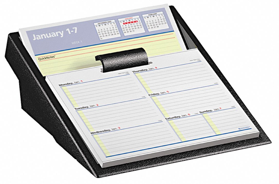 ATAGLANCE Desk Pad Calendar Refill, Format One Week on Bottom Page