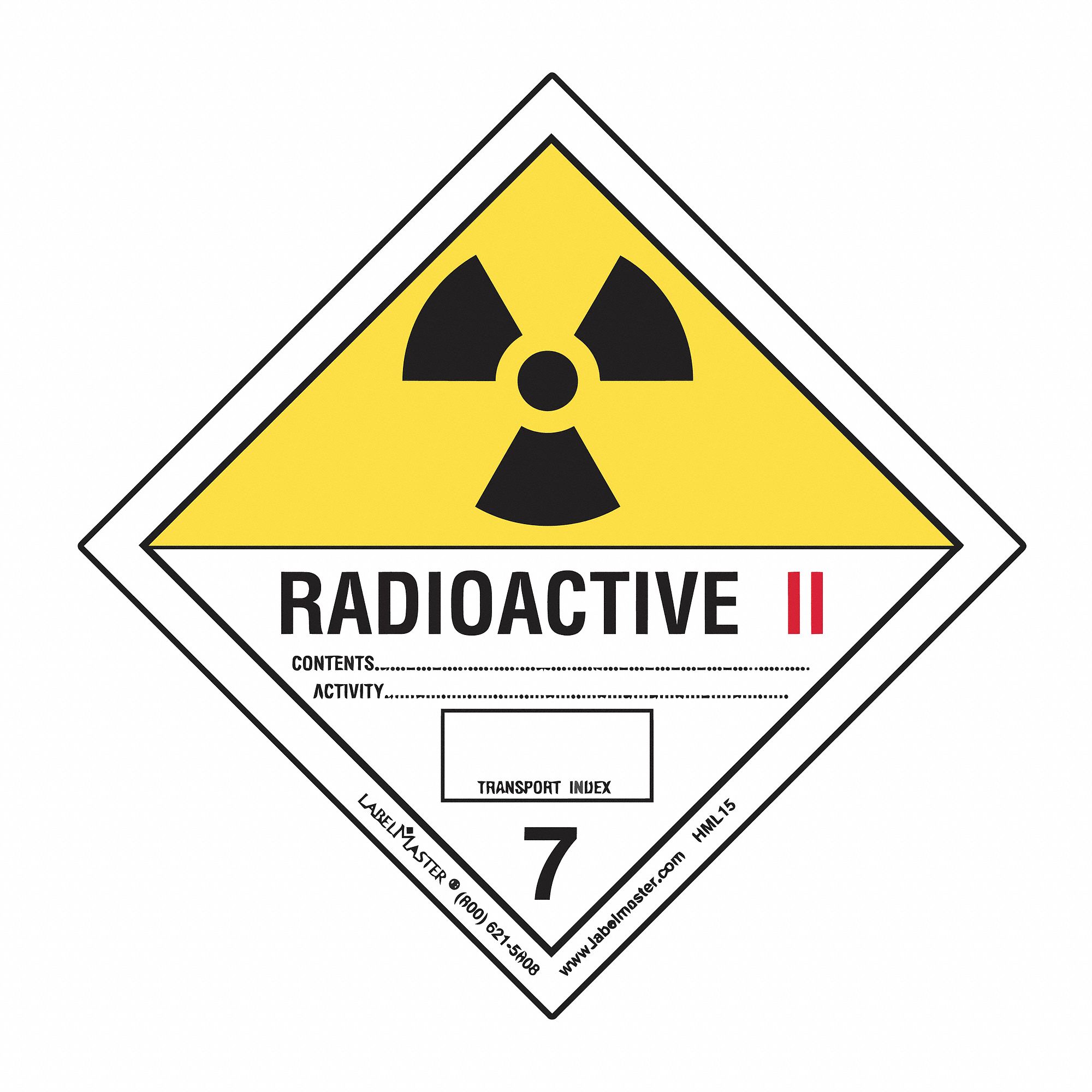 Radioactive Ii In Label Wd Dot Container Placard Zk