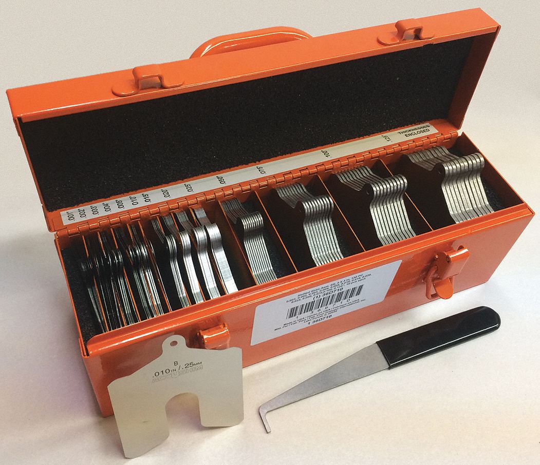 GRAINGER APPROVED Stainless Steel Slotted Shim with Tab Assortment, 130