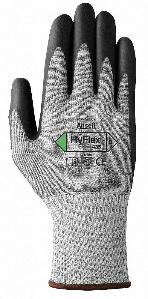 Cut Resistant Gloves,Black/Gray,10,PR