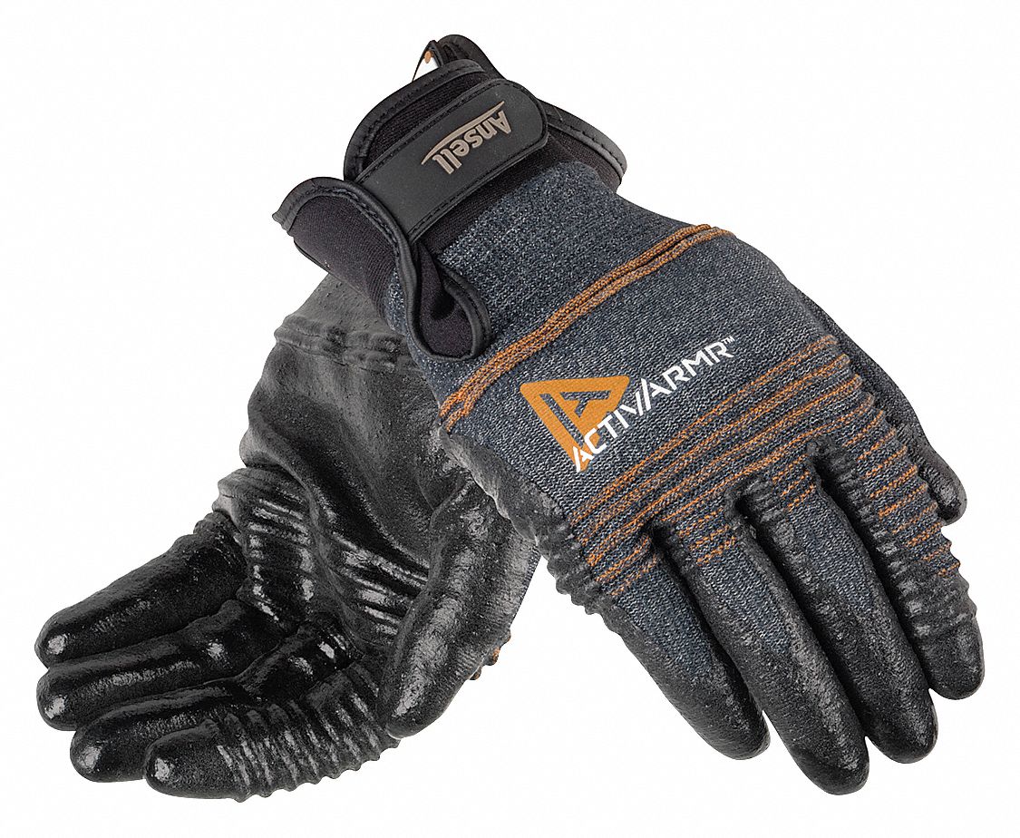 ANSELL CutResistant Gloves, S, A2 ANSI/ISEA Cut Level, Palm, Foam
