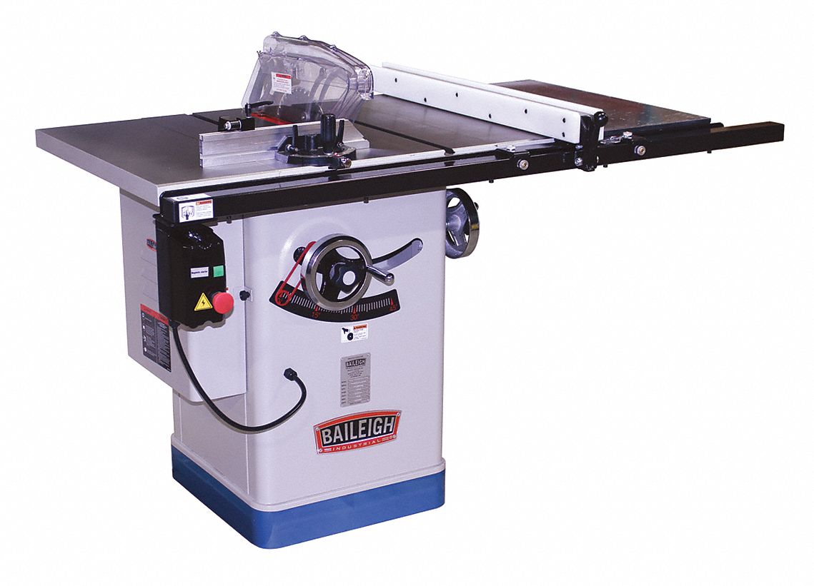 BAILEIGH INDUSTRIAL 10" Table Saw, 12.0 Amps, Blade Tilt Right