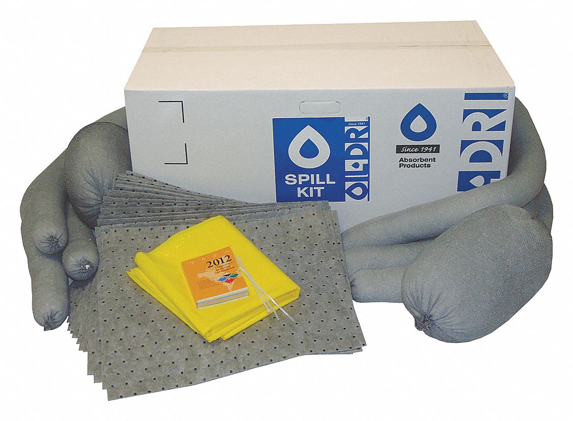 OILDRI Spill Kit, Universal 36MV25L90410RG Grainger