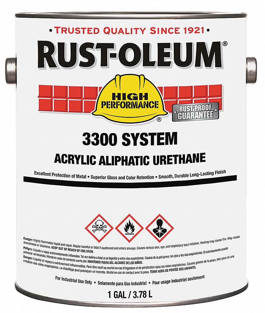 RUSTOLEUM Safety Red Urethane Finish, Gloss Finish, 260 to 620 sq. ft./gal Coverage, Size 1