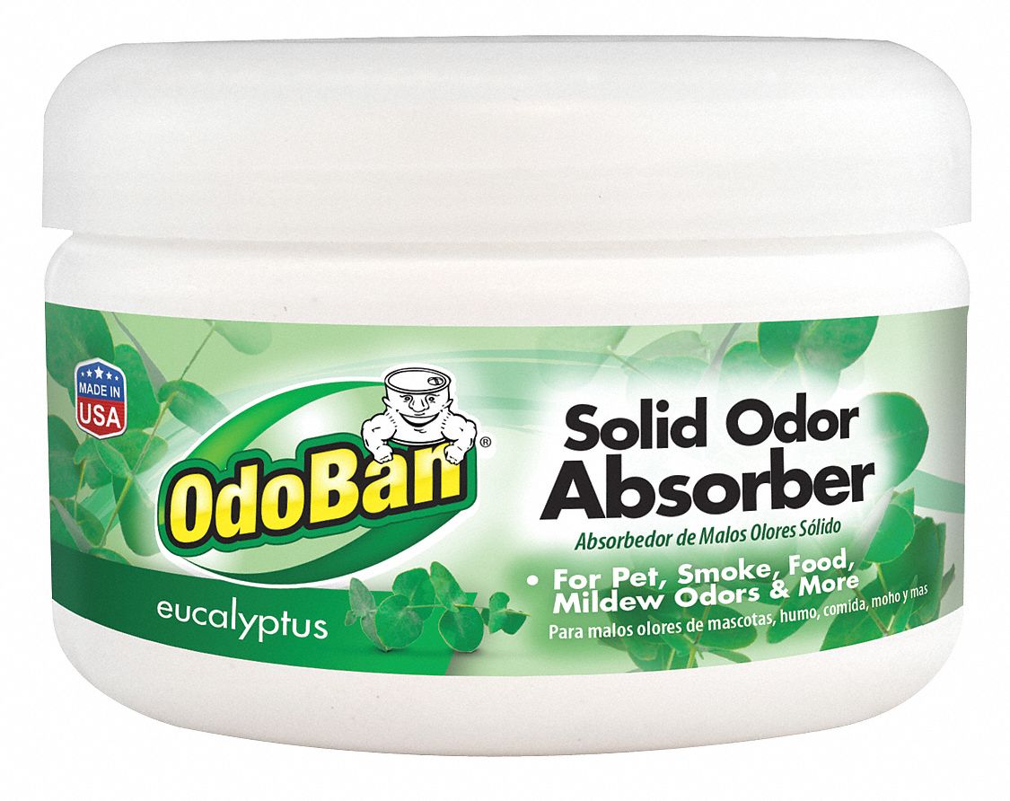 ODOBAN Odor Eliminator, Eucalyptus Fragrance, 8 oz. Jar, Solid 36P405
