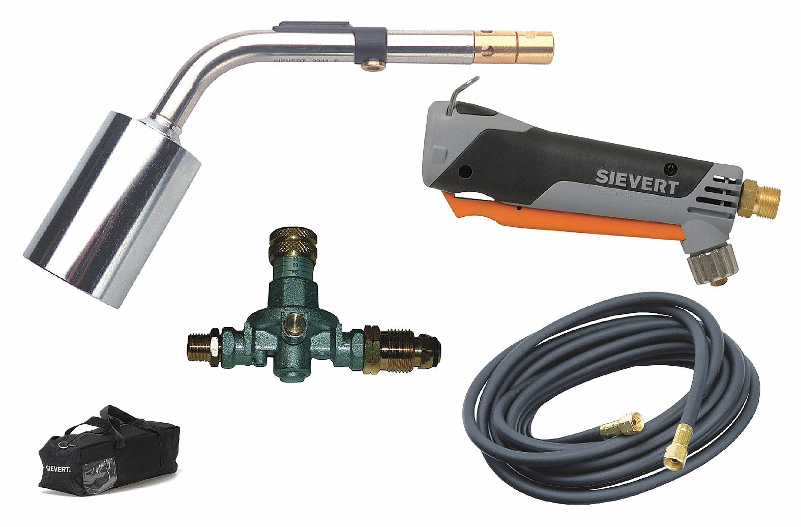 SIEVERT Standard Torch Kit, Propane, Instant On/Off, 3400°F Propane