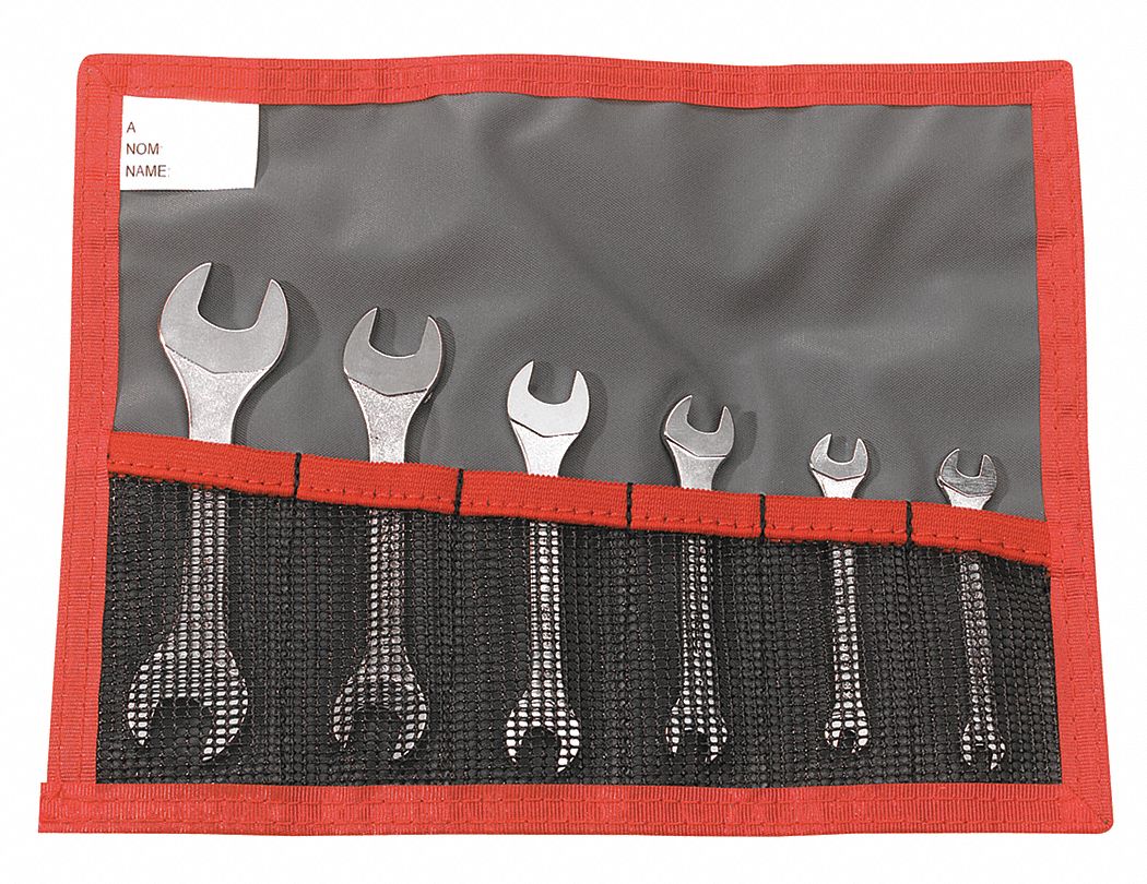 Short Open End Wrench Set, Metric, Number of Pieces:&#