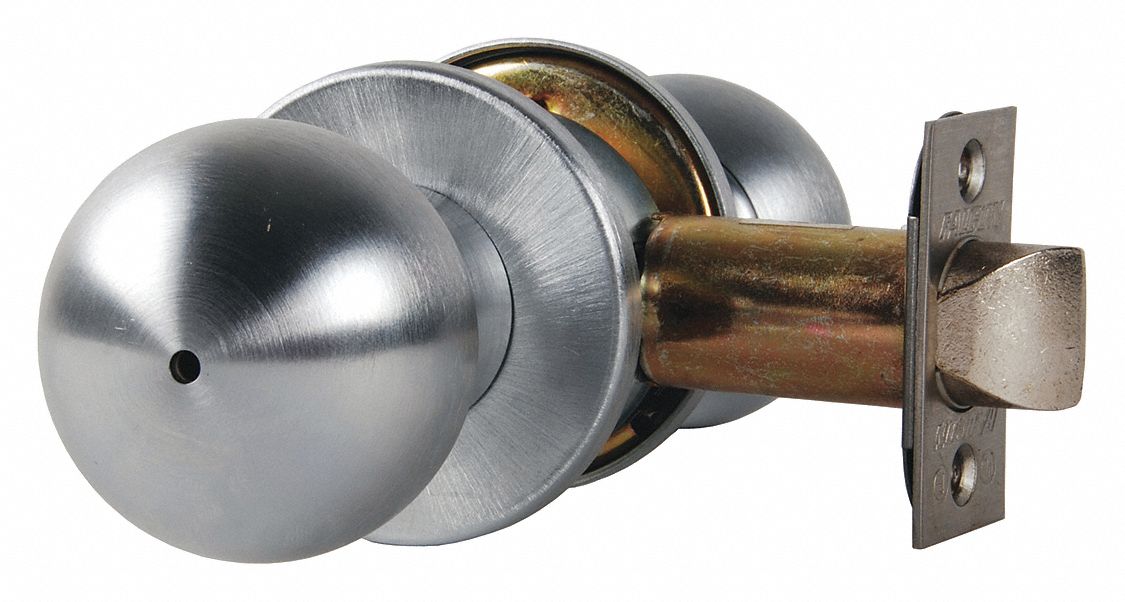 FALCON LOCK Heavy Duty Privacy XSeries Knob Lockset, Satin Chrome