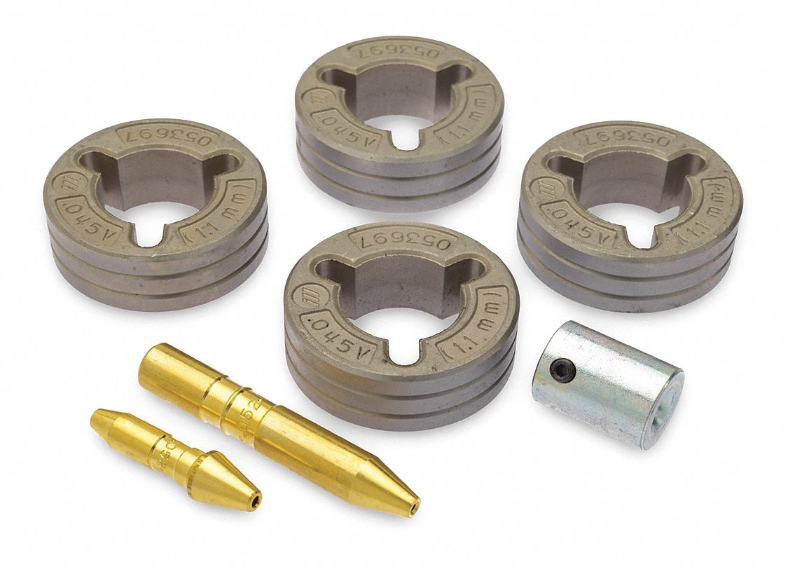 MILLER ELECTRIC Drive Roll Kit, 4Roll, VGrooved, 0.045 38G549