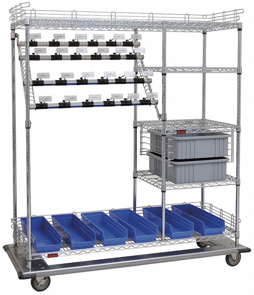 GRAINGER APPROVED Specialized Medical Supply Cart, 1200 lb. Load