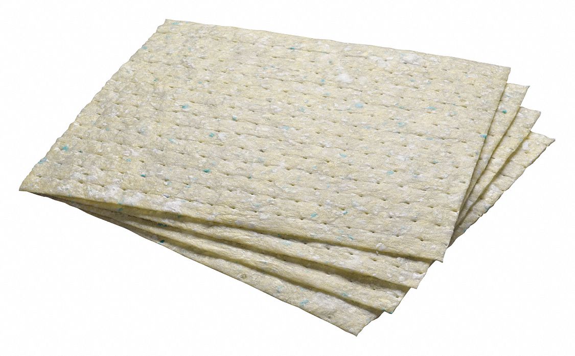 3M 17" Absorbent Pad, Fluids Absorbed Universal, Medium, 18 gal., 100