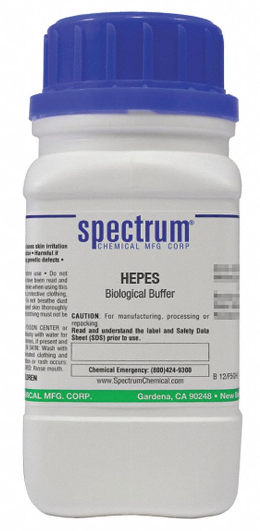 SPECTRUM Biological Buffer, HEPES, 100g 39D788HE155100GM06 Grainger