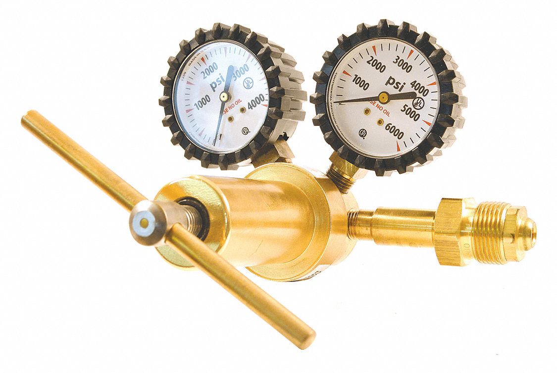 UNIWELD Nitrogen, Specialty Gas Regulator, CGA680, Single Stage, Brass