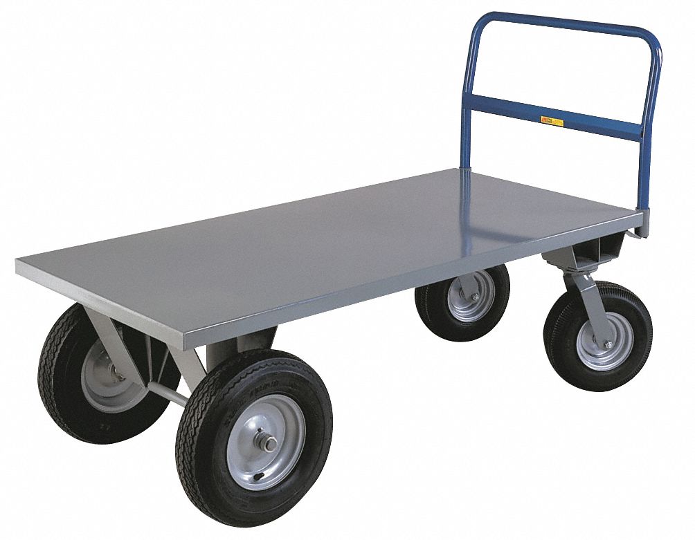 LITTLE GIANT HighCapacity SteelDeck Platform Truck, 72 in x 30 in x 21 in, 2,500 lb Load