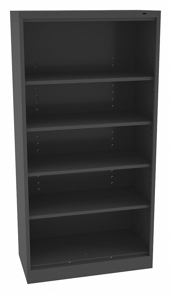 Tennsco Freestanding Closed Metal Shelving 36w X 18d X 72 Load Cap 6 Shelves Black 3465