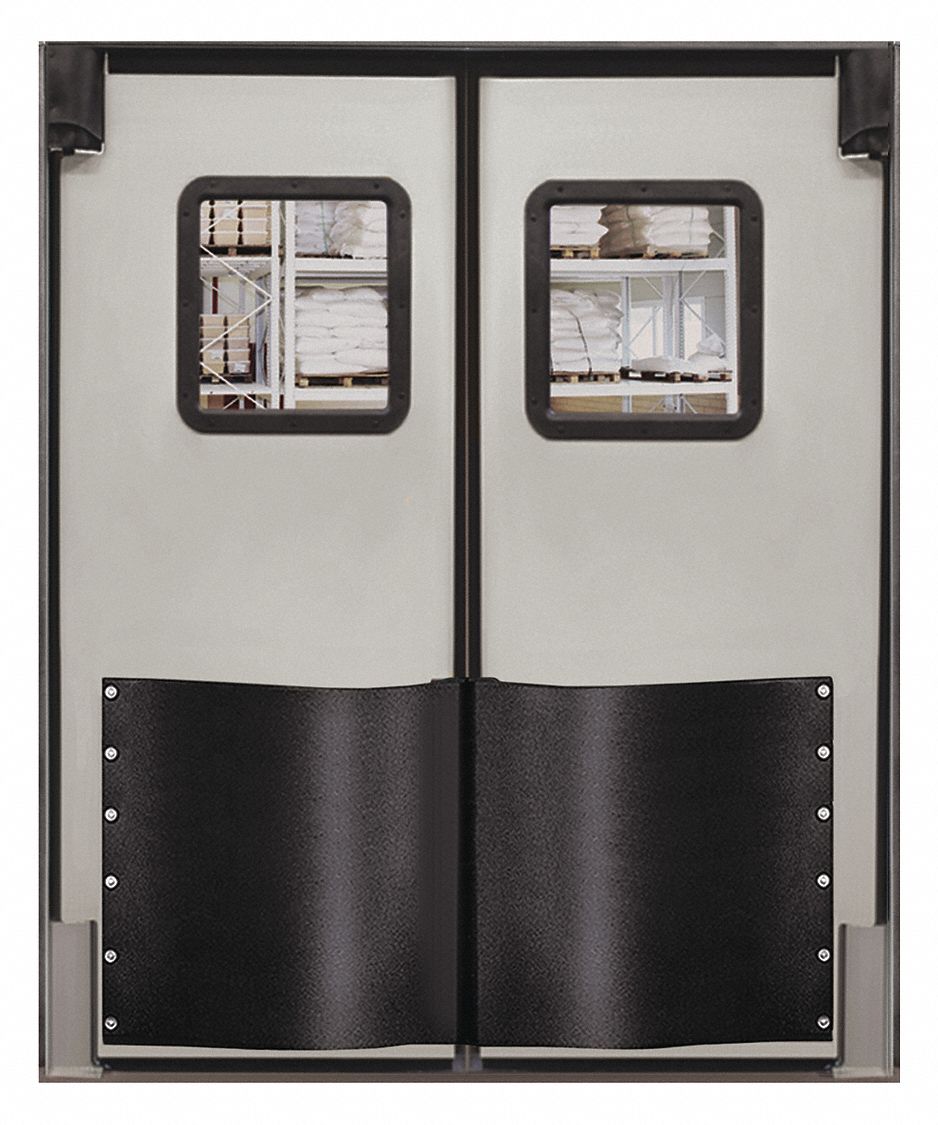 CHASE Polyethylene Swinging Door, Cloud Gray; Number of Doors 2, 6 ftW