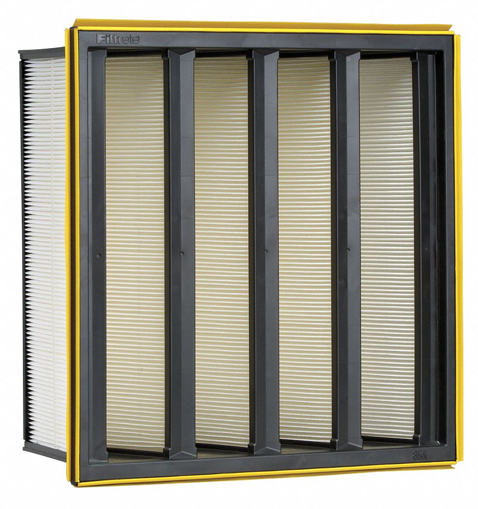 12x24x12 MERV A15/16, Synthetic, V-Bank Air Filter, With GasketReverse Flow