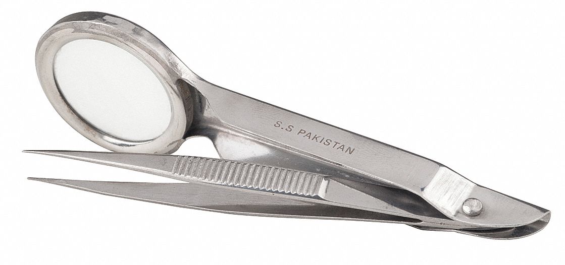 FIRST AID ONLY Forceps, 33/4" Length, Stainless Steel, Pointed Blade