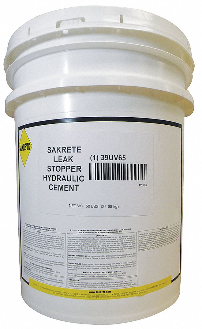 SAKRETE Gray Hydraulic Cement, 50 lb. Pail, Coverage: 300 ft. @ 1" x 1/