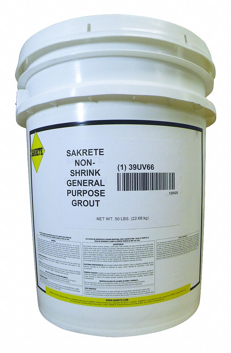 Sakrete Non-shrink Grout,50 Lb.,pail - 39uv66