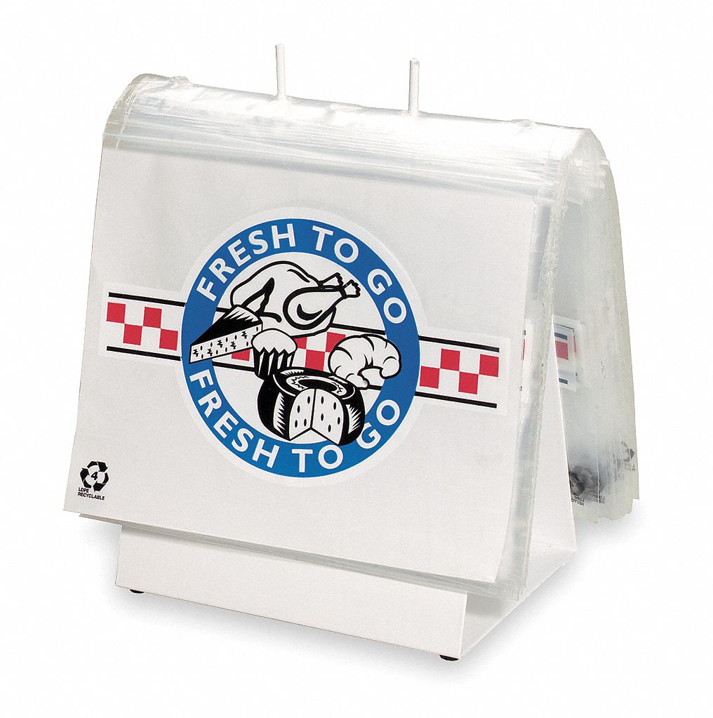 GRAINGER APPROVED 8"L x 101/2"W Standard Reclosable Poly Bag with Zip Seal Closure, Clear; 1.25