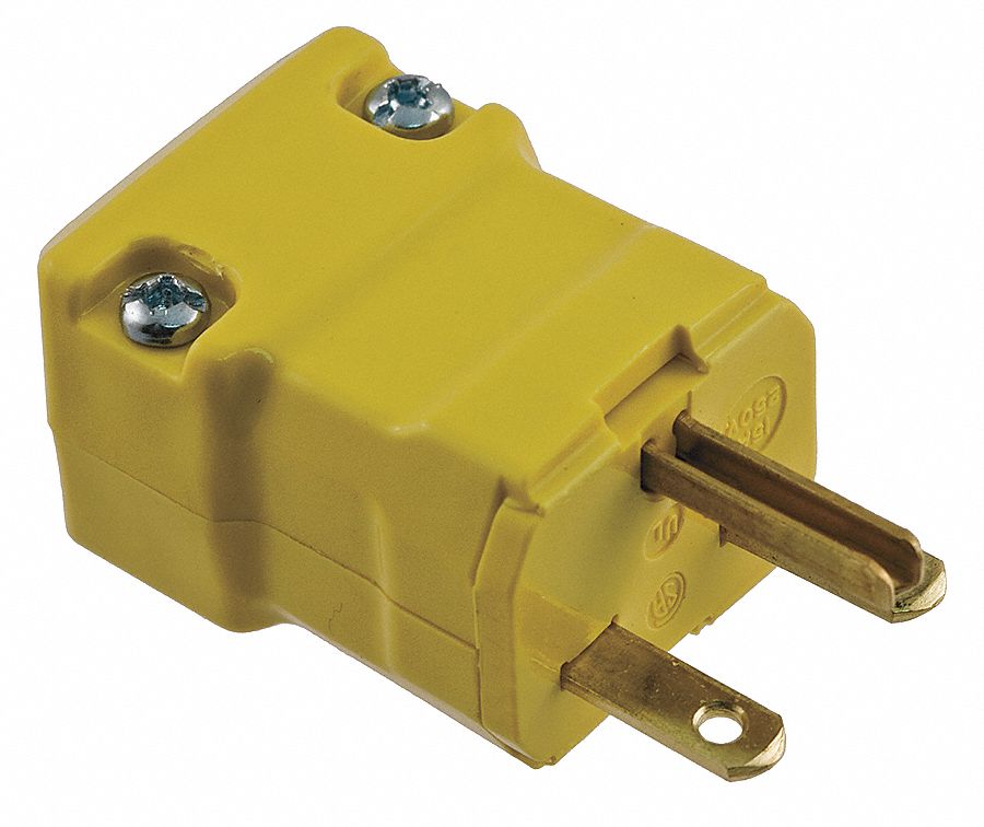 HUBBELL WIRING DEVICE-KELLEMS 15A Commercial Grade Straight Blade Plug