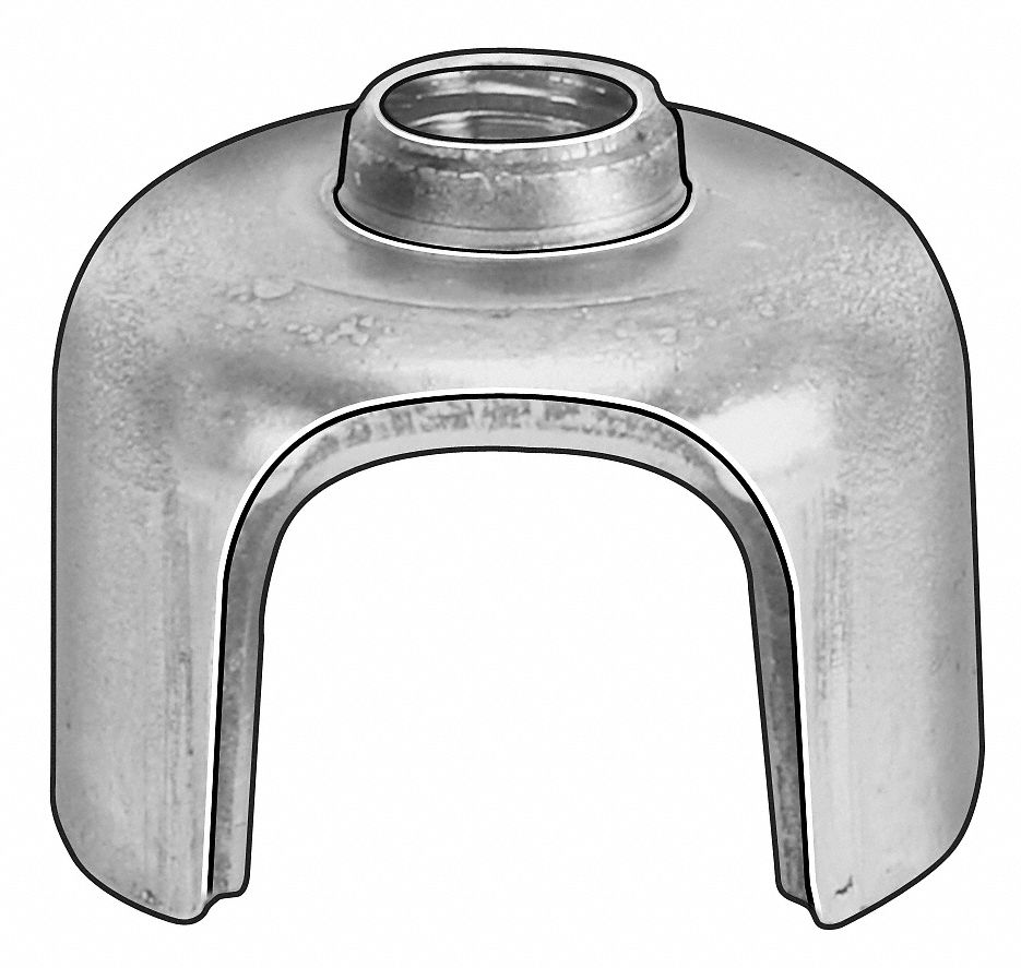 GRAINGER APPROVED 1/4"20 Round TJoint, Plain Finish, Stainless Steel 188, PK10 3DRD9